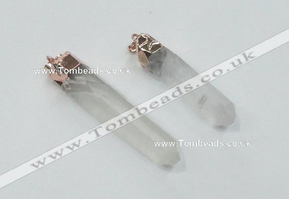 NGP1980 8*45mm - 10*60mm stick white crystal pendants wholesale