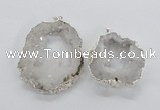 NGP2100 40*50mm - 55*65mm freeform druzy agate gemstone pendants