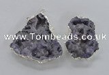 NGP2103 40*50mm - 55*65mm freeform druzy agate gemstone pendants