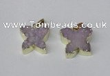 NGP2111 15*20mm - 18*25mm butterfly druzy agate gemstone pendants