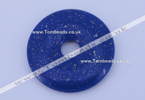 NGP218 7*50mm fashion dyed lapis lazuli gemstone donut pendant