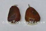 NGP2215 30*40mm - 40*45mm freeform druzy agate gemstone pendants