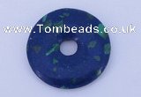 NGP222 5*30mm synthetic lapis lazuli & malachite gemstone donut pendant