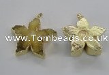 NGP2261 38*40mm - 42*45mm star druzy agate gemstone pendants