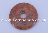 NGP227 7*50mm fashion serpentine jasper gemstone donut pendant
