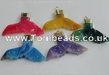 NGP2274 38*55mm - 40*60mm fishtail agate gemstone pendants