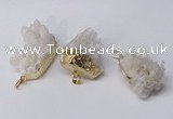 NGP2335 20*30mm - 25*35mm nuggets druzy quartz pendants