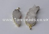 NGP2360 18*35mm - 22*45mm wing-shaped druzy quartz pendants