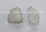 NGP2362 25*40mm - 35*45mm freefrom druzy agate pendants