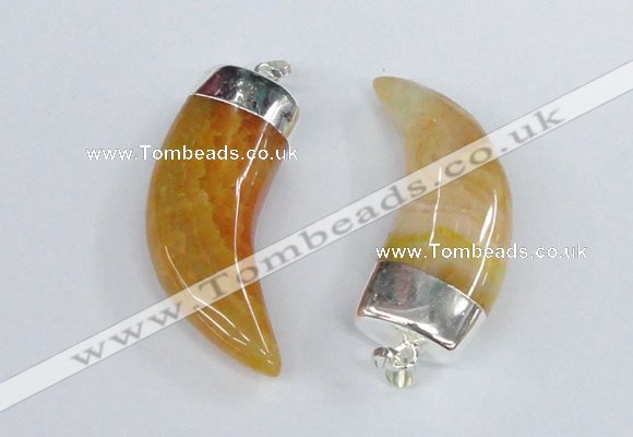 NGP2377 20*48mm - 22*50mm oxhorn agate gemstone pendants