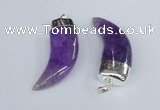 NGP2378 20*48mm - 22*50mm oxhorn agate gemstone pendants