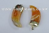 NGP2385 20*48mm - 22*50mm oxhorn agate gemstone pendants