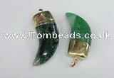 NGP2389 20*48mm - 22*50mm oxhorn agate gemstone pendants