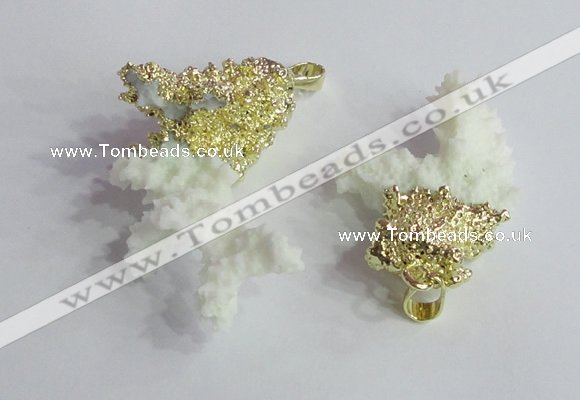 NGP2395 20*40mm - 30*50mm freeform natural coral pendants