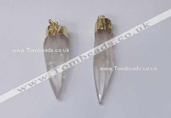 NGP2414 15*60mm - 18*70mm sticks white crystal pendants wholesale