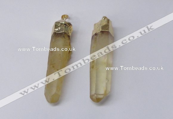 NGP2425 15*50mm - 18*65mm sticks dyed white crystal pendants