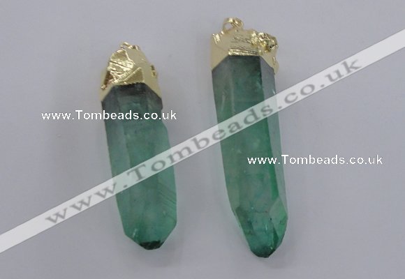 NGP2429 15*50mm - 18*65mm sticks dyed white crystal pendants