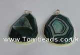 NGP2436 30*40mm - 40*45mm freeform druzy agate pendants wholesale