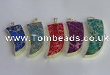 NGP2445 18*40mm - 20*50mm horn sea sediment jasper pendants