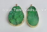 NGP2474 45*55mm - 50*65mm freeform druzy agate pendants wholesale