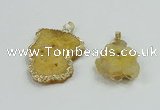 NGP2506 18*25mm - 30*40mm freeform druzy agate pendants