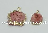 NGP2508 18*25mm - 30*40mm freeform druzy agate pendants