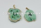 NGP2509 18*25mm - 30*40mm freeform druzy agate pendants