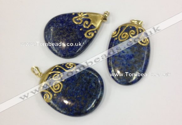 NGP2519 30*45mm - 40*50mm freefrom lapis lazuli pendants