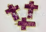 NGP2533 30*45mm - 40*50mm cross sea sediment jasper pendants