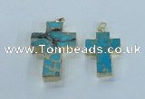 NGP2535 30*40mm - 40*50mm cross sea sediment jasper pendants