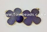 NGP2541 53*53mm - 56*56mm flower agate gemstone pendants