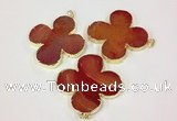 NGP2542 53*53mm - 56*56mm flower agate gemstone pendants