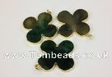 NGP2543 53*53mm - 56*56mm flower agate gemstone pendants