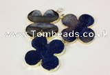 NGP2544 53*53mm - 56*56mm flower agate gemstone pendants