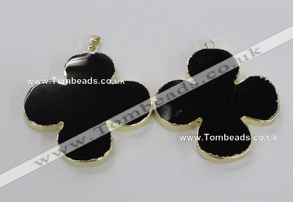 NGP2545 53*53mm - 56*56mm flower agate gemstone pendants