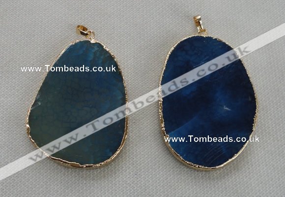 NGP2550 45*60mm - 48*65mm freeform agate gemstone pendants