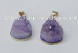 NGP2563 22*30mm teardrop druzy agate gemstone pendants