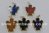 NGP2584 30*40mm angel agate gemstone pendants wholesale