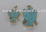 NGP2586 25*35mm - 38*48mm angel turquoise pendants wholesale