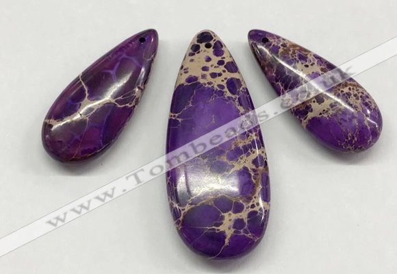 NGP261 15*30mm - 20*50mm flat teardrop sea sediment jasper pendants set