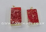 NGP2615 20*40mm - 25*45mm rectangle sea sediment jasper pendants