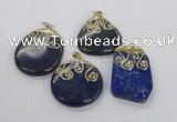 NGP2626 25*35mm - 40*50mm freeform lapis lazuli gemstone pendants