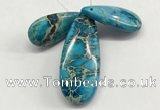 NGP263 15*30mm - 20*50mm flat teardrop sea sediment jasper pendants set