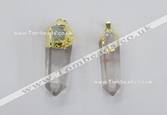 NGP2633 12*35mm - 15*45mm sticks white crystal pendants wholesale