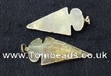 NGP2655 24*53mm - 26*55mm arrowhead agate pendants wholesale