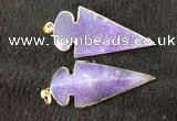 NGP2656 24*53mm - 26*55mm arrowhead agate pendants wholesale