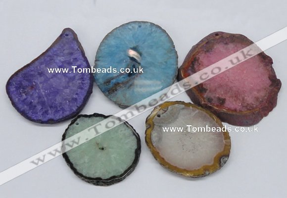 NGP2716 45*50mm - 55*75mm freeform druzy agate pendants