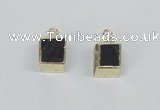 NGP2731 11*13mm - 12*15mm cube smoky quartz gemstone pendants