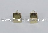 NGP2735 11*14mm cube lemon quartz gemstone pendants