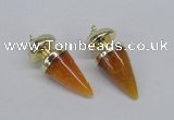 NGP2738 20*45mm - 20*50mm cone agate gemstone pendants wholesale